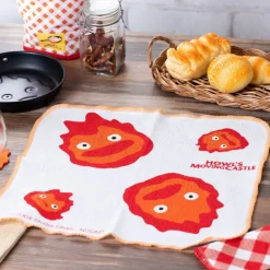 Hot Maison Ghibli 2 Pcs Set Kitchen Towel Calcifer - Howl'S Moving Castle