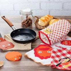 Hot Maison Ghibli 2 Pcs Set Kitchen Towel Calcifer - Howl'S Moving Castle