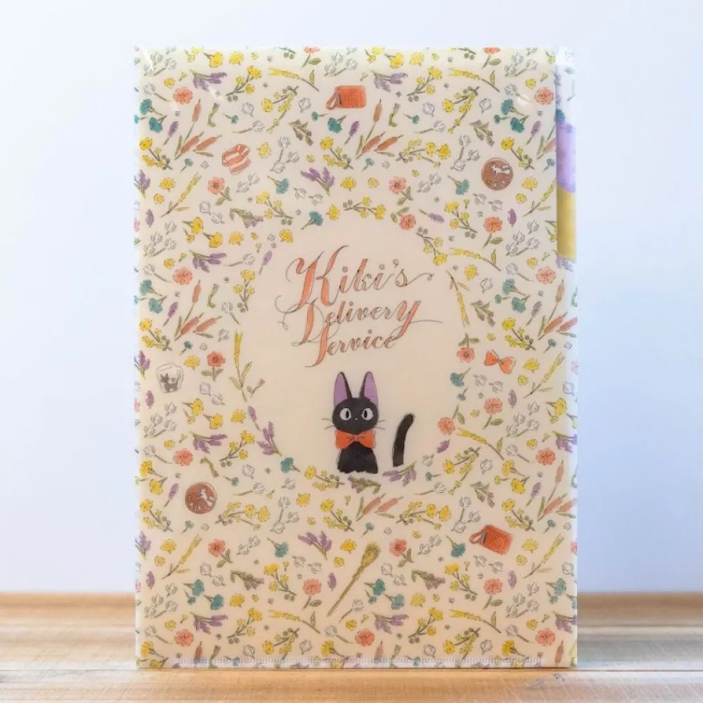 Clearance Maison Ghibli A4 Size Clear With 3 Flaps Flowers - Kiki'S Delivery Service