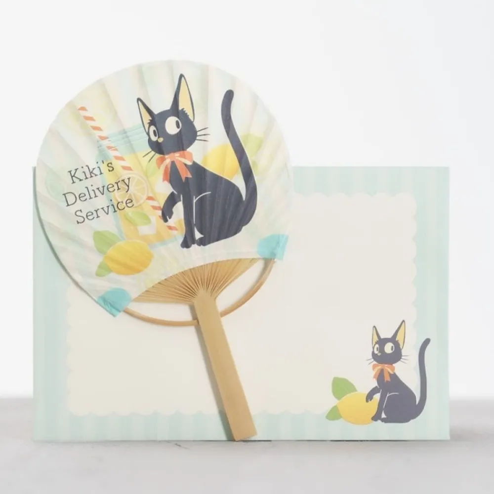 Best Maison Ghibli Bamboo Fan & Letter Set Jiji With Lemon - Kiki'S Delivery Service