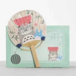Sale Maison Ghibli Bamboo Fan & Letter Set Totoro With Watermelon - My Neighbor Totoro