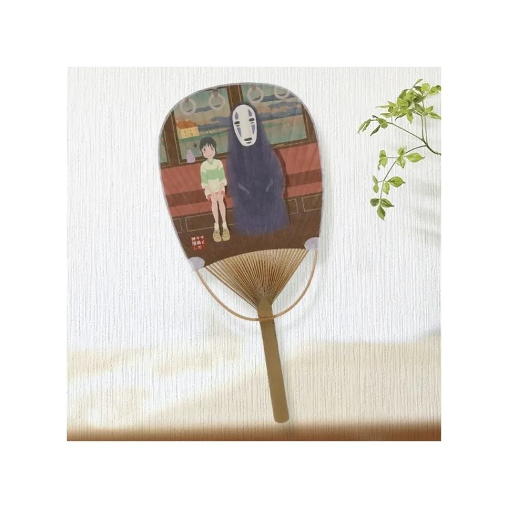 Maison Ghibli Bamboo Fan Chihiro & No Face On The Train - Spirited Away