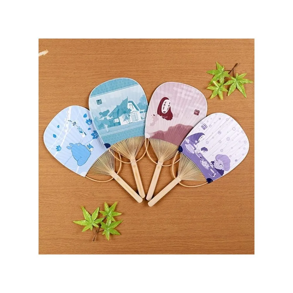 Maison Ghibli Bamboo Fan Chihiro & No Face On The Train - Spirited Away