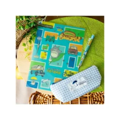 Clearance Maison Ghibli Blue Checkered Pencil Case - My Neighbor Totoro