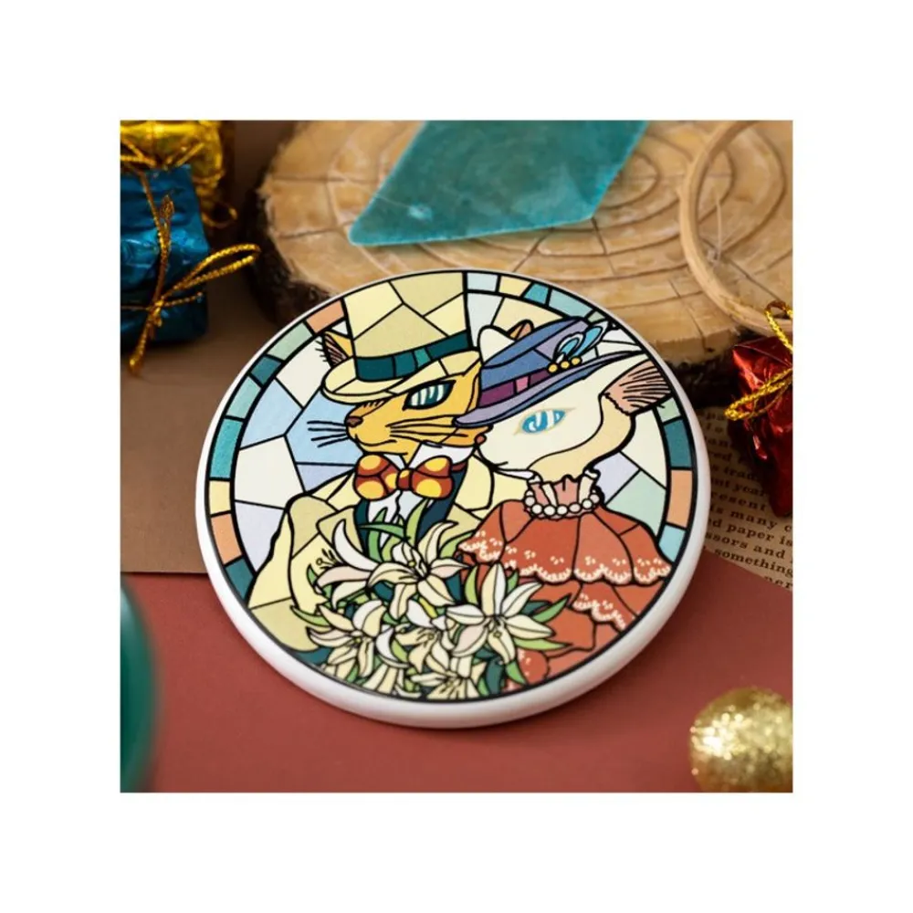 Clearance Maison Ghibli Ceramic Coaster Baron & Louise - Whisper Of The Heart