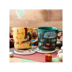 Clearance Maison Ghibli Ceramic Coaster Baron & Louise - Whisper Of The Heart