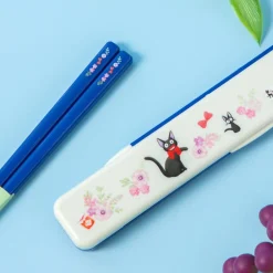 Maison Ghibli Chopsticks Box Set 18Cm Jiji Flower Garland - Kiki'S Delivery Service