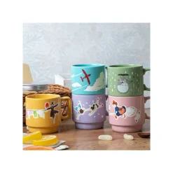 Sale Maison Ghibli Coloful Embossed Mug Kiki Chihiro & Haku - Spirited Away