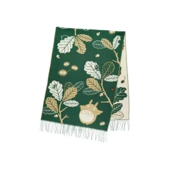 Hot Maison Ghibli Dark Green Stole Oak Leaves - My Neighbor Totoro