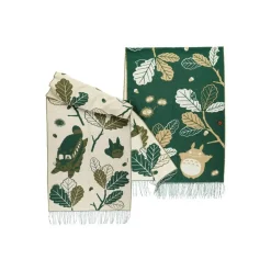 Hot Maison Ghibli Dark Green Stole Oak Leaves - My Neighbor Totoro
