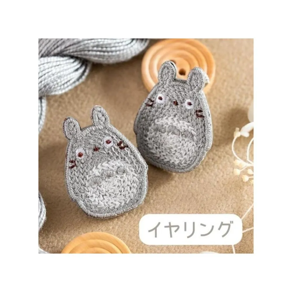 Hot Maison Ghibli Earrings Embroidery Serie Totoro - My Neighbour Totoro