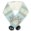 Sale Maison Ghibli Echarpe A Pompons Hiver Bleu Mon Voisin Totoro