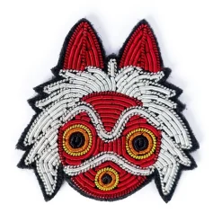 Discount Maison Ghibli Embroidered Jewel Brooch San'S Mask - Princess Mononoke
