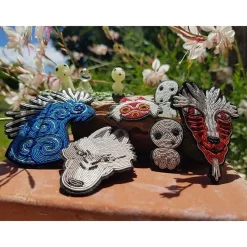 Discount Maison Ghibli Embroidered Jewel Brooch Moro - Princess Mononoke