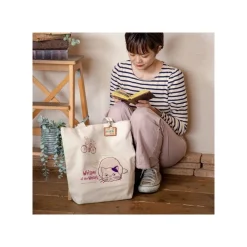 New Maison Ghibli Embroidery Canvas Tote Bag The Path Of Twos - Whisper Of The Heart
