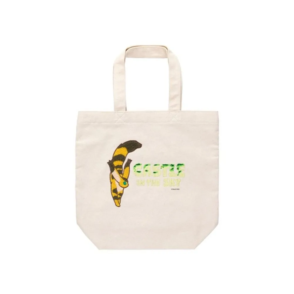 Clearance Maison Ghibli Embroidery Canvas Tote Bag Silent World - Castle In The Sky