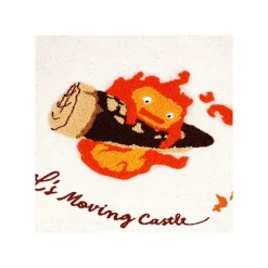 Outlet Maison Ghibli Embroidery Canvas Tote Bag Calcifer In A Hurry - Howl'S Moving Castle