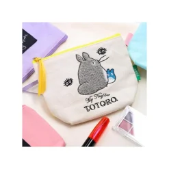 Best Maison Ghibli Embroidery Pouch Big And Medium Totoro - My Neighbor Totoro