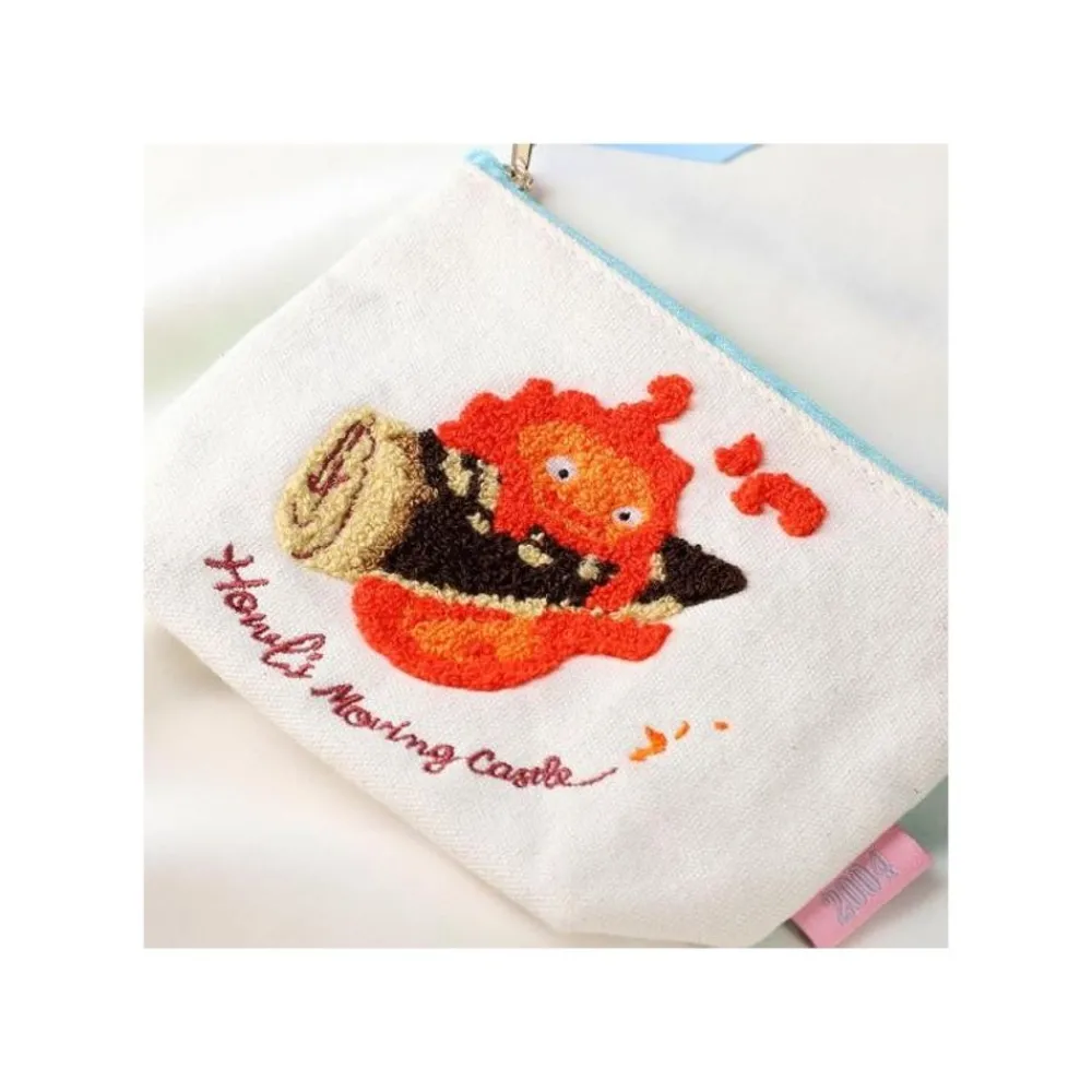Clearance Maison Ghibli Embroidery Pouch Calcifer - Howl'S Moving Castle