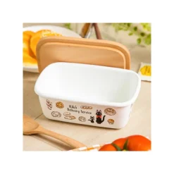 Maison Ghibli Enamel Butter Dish With Wooden Lid Viennese Pastries 500Ml - Kiki'S D