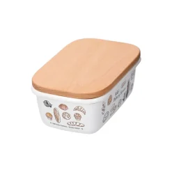 Maison Ghibli Enamel Butter Dish With Wooden Lid Viennese Pastries 500Ml - Kiki'S D