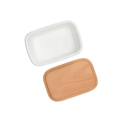 Maison Ghibli Enamel Butter Dish With Wooden Lid Viennese Pastries 500Ml - Kiki'S D