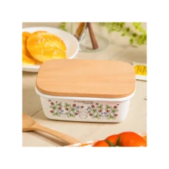 Best Maison Ghibli Enamel Butter Dish With Wooden Lid Soot Sprites 500Ml - My Neighbor T