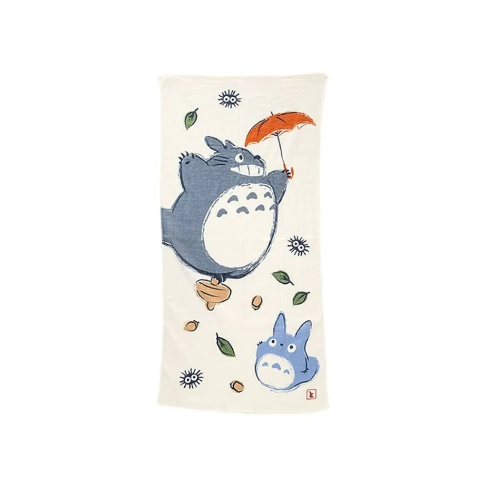 Outlet Maison Ghibli Imabari Large Bath Towel Big Totoro Umbrella 60X120 Cm - My Neighbor