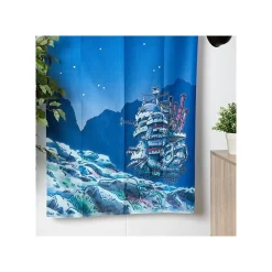 Hot Maison Ghibli Japanese Curtain Moonlit Night - Howl'S Moving Castle