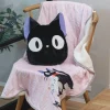 Best Maison Ghibli Jiji Rolled Blanket - Kiki'S Delivery Service