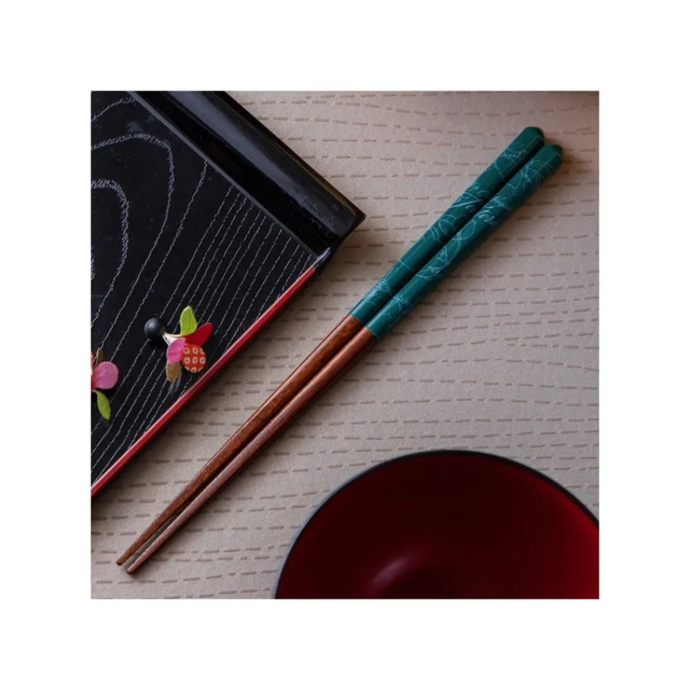 Discount Maison Ghibli Lacquered Chopsticks 21Cm Sketches Deep Green - My Neighbor Totoro