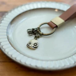 Maison Ghibli Leather Key Chain Robot - Castle In The Sky