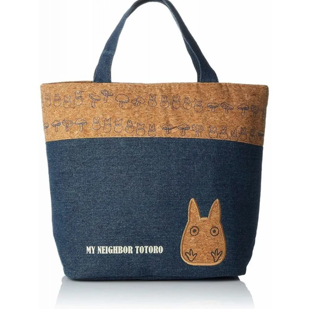 Online Maison Ghibli Lunch Bag Cork & Denim Style - My Neighbor Totoro
