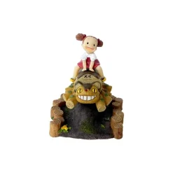 Hot Maison Ghibli Mini Figure Mei And Cat Bus Wooden House - My Neighbor Totoro