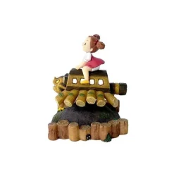 Hot Maison Ghibli Mini Figure Mei And Cat Bus Wooden House - My Neighbor Totoro