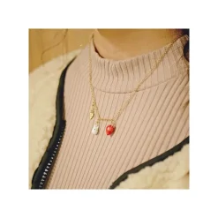 Discount Maison Ghibli Necklace Strawberry And White Totoro - My Neighbor Totoro