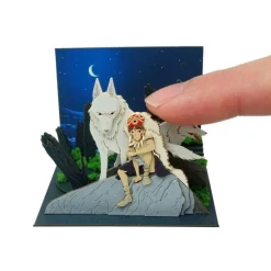 Sale Maison Ghibli Paper Craft San And Moro Under The Moon - Princess Mononoke
