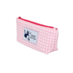 Maison Ghibli Pink Checkered Pencil Case - Kiki'S Delivery Service
