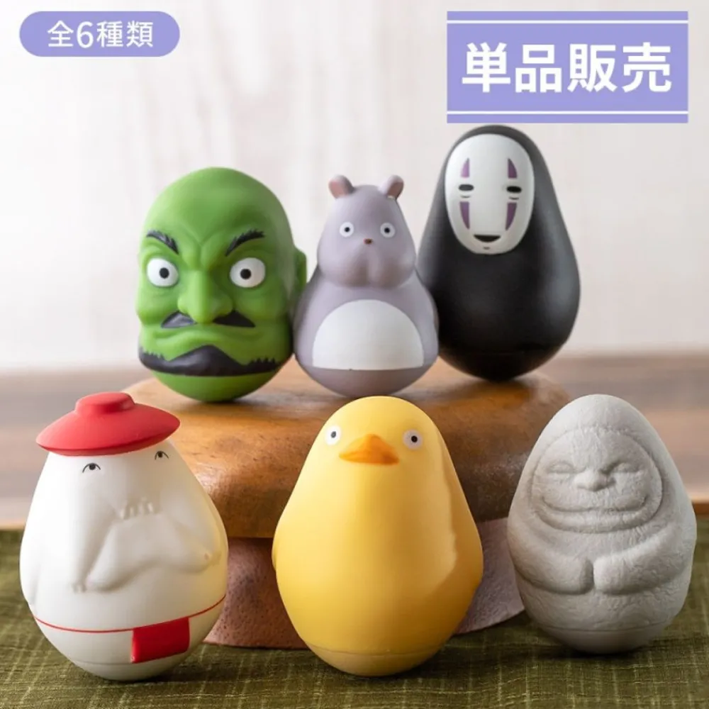 Outlet Maison Ghibli Pose Collection Assort. Of 6 Roly-Poly Figurines - Spirited Away