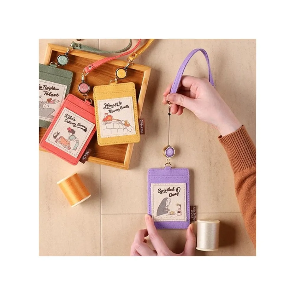 Clearance Maison Ghibli Pouch Card Holder Calcifer & Heen - Howl'S Moving Castle