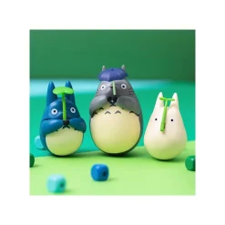 Best Maison Ghibli Round Bottomed Figurine Small Totoro With Leaf - My Neighbor Totoro