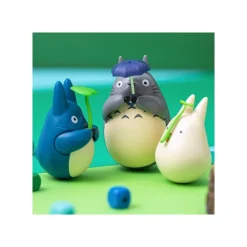Best Maison Ghibli Round Bottomed Figurine Small Totoro With Leaf - My Neighbor Totoro
