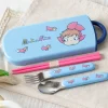 Online Maison Ghibli Set Chopsticks Spoon Fork Ponyo In The Ocean - Ponyo On The Cliff