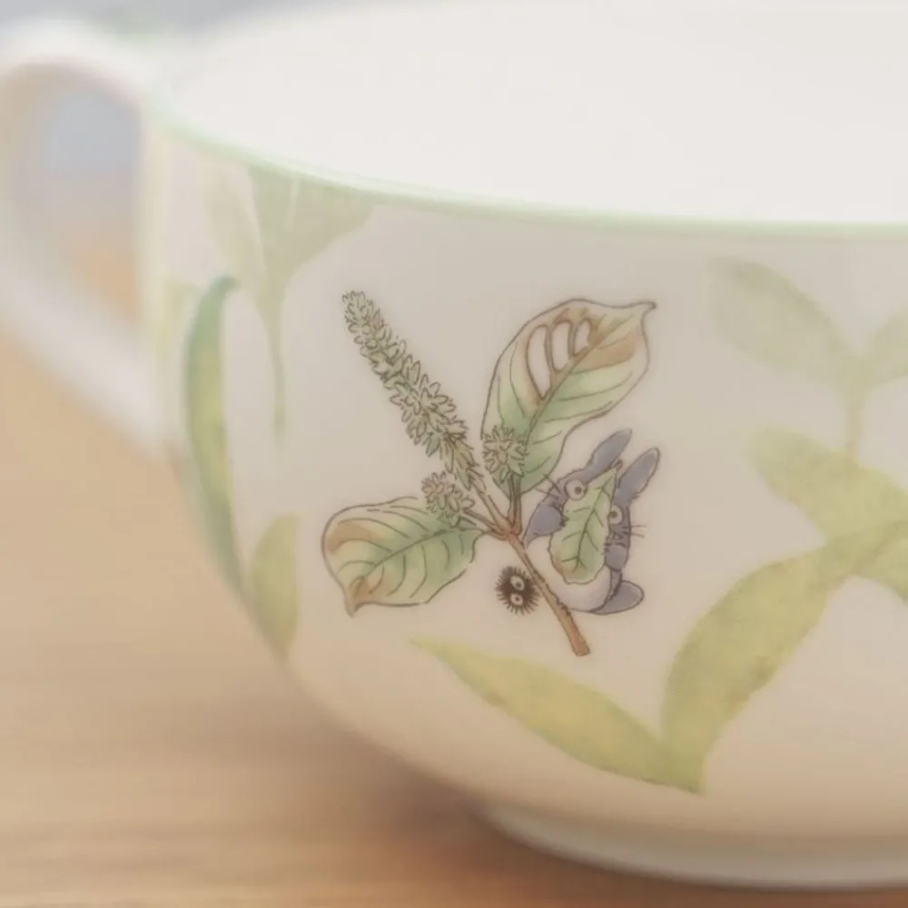 Sale Maison Ghibli Soup Mug Totoro On A Leaf - My Neighbor Totoro