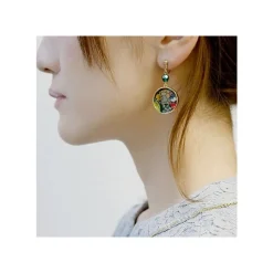 Clearance Maison Ghibli Stained Glass Series - Pierced Earrings - Whisper Of The Heart