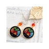 Clearance Maison Ghibli Stained Glass Series-Pierced Earrings Calcifer -Howl'S Moving Castle