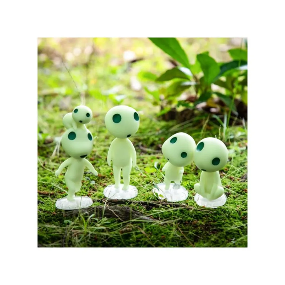 New Maison Ghibli Statue Small And Big Kodama - Princess Mononoke