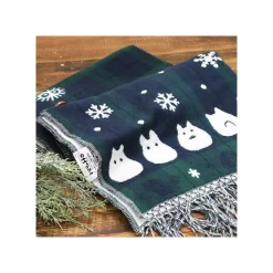 Clearance Maison Ghibli Stole With Button Totoro Check Pattern - My Neighbor Tororo