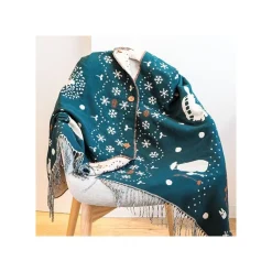 Online Maison Ghibli Stole With Button Walking In Snow - My Neighbor Totoro