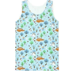 Maison Ghibli Tank Top With Totoro Light Blue Image (Woman) - My Neighbor Totoro
